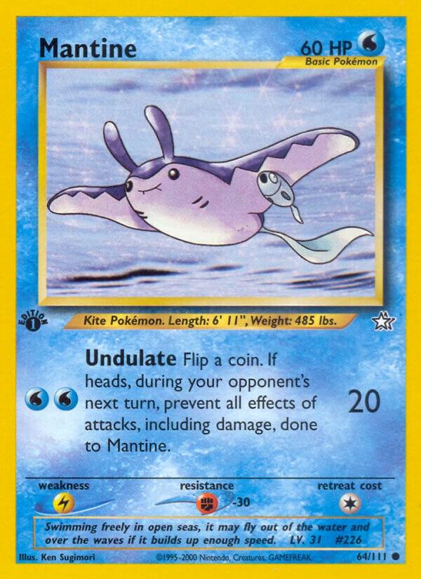 MANTINE - 64/111 - NEO GENESIS 1ST EDITION - LIGERAMENTE JUGADA