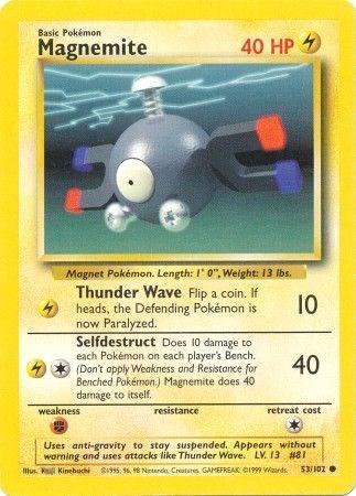 MAGNEMITE - 53/102 - BASE SET - LIGERAMENTE JUGADA
