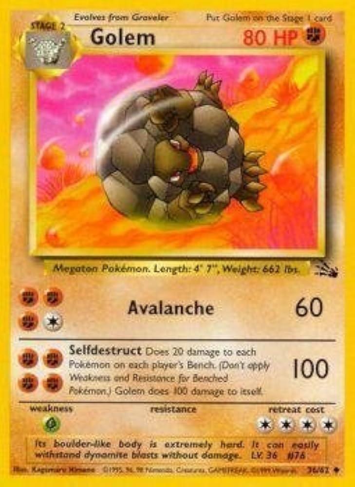 GOLEM - 36/62 - FOSSIL - LIGERAMENTE JUGADA