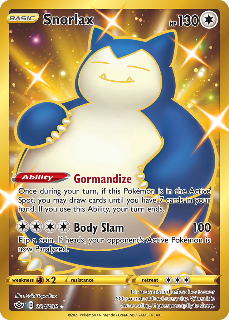 SNORLAX (SECRET) - 224/198 - CHILLING REIGN