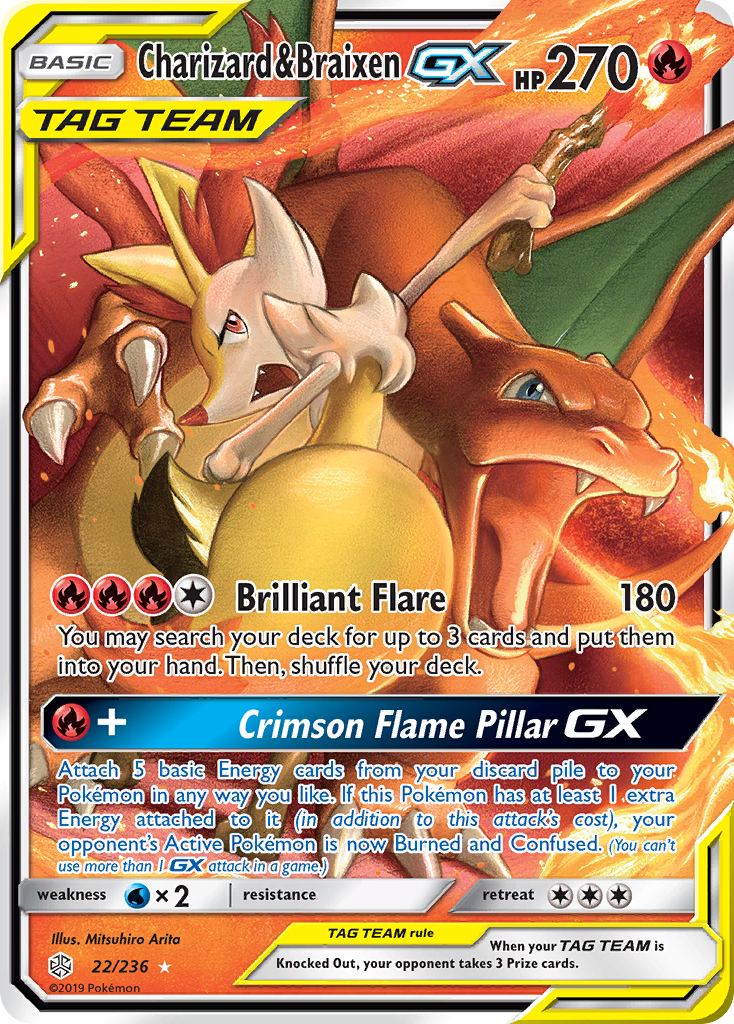 CHARIZARD & BRAIXEN - 22/236 - COSMIC ECLIPSE