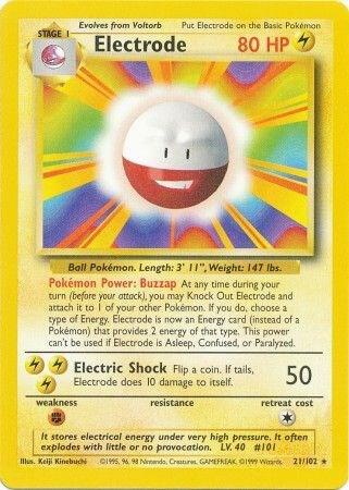 ELECTRODE - 21/102 - BASE SET - LIGERAMENTE JUGADA