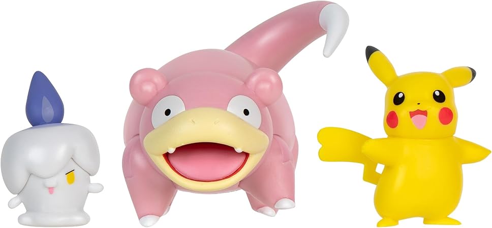 BATTLE FIGURE SET - SLOWPOKE, LITWICK & PIKACHU