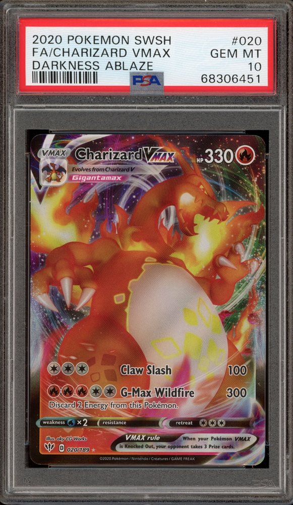 CHARIZARD VMAX - DARKNESS ABLAZE - PSA 10