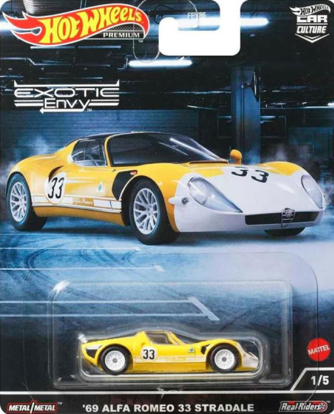 '69 ALFA ROMEO 33 STRADALE - HOT WHEELS PREMIUM