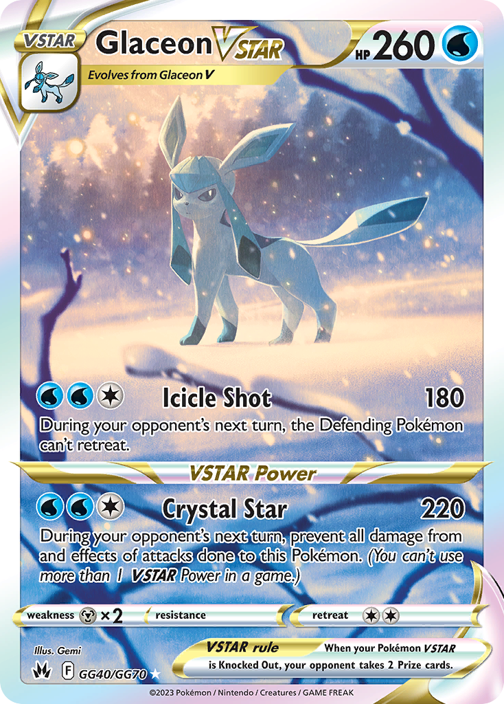 GLACEON VSTAR - CROWN ZENITH - GALARIAN GALLERY