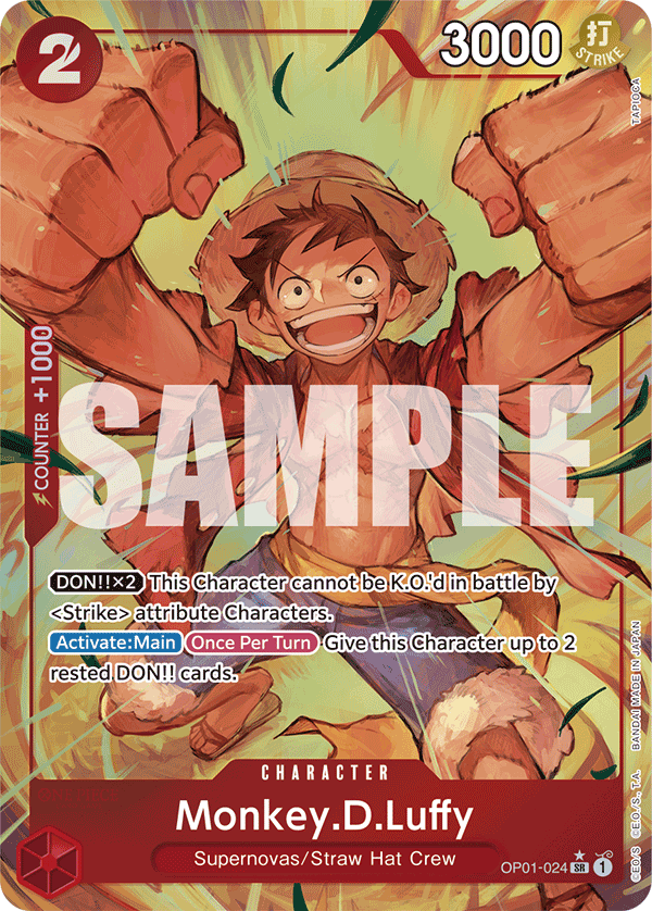 MONKEY.D.LUFFY - OP01-024 - ALTERNATE ART - THE BEST