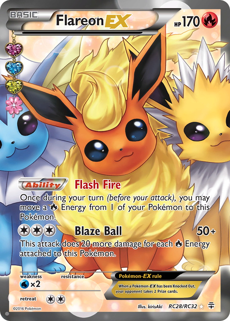 FLAREON EX - RC28 - LIGHTLY PLAYED