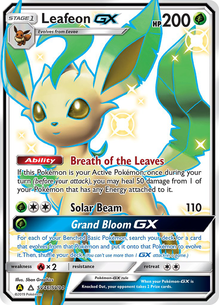 LEAFEON GX - SV46/SV94 - HIDDEN FATES