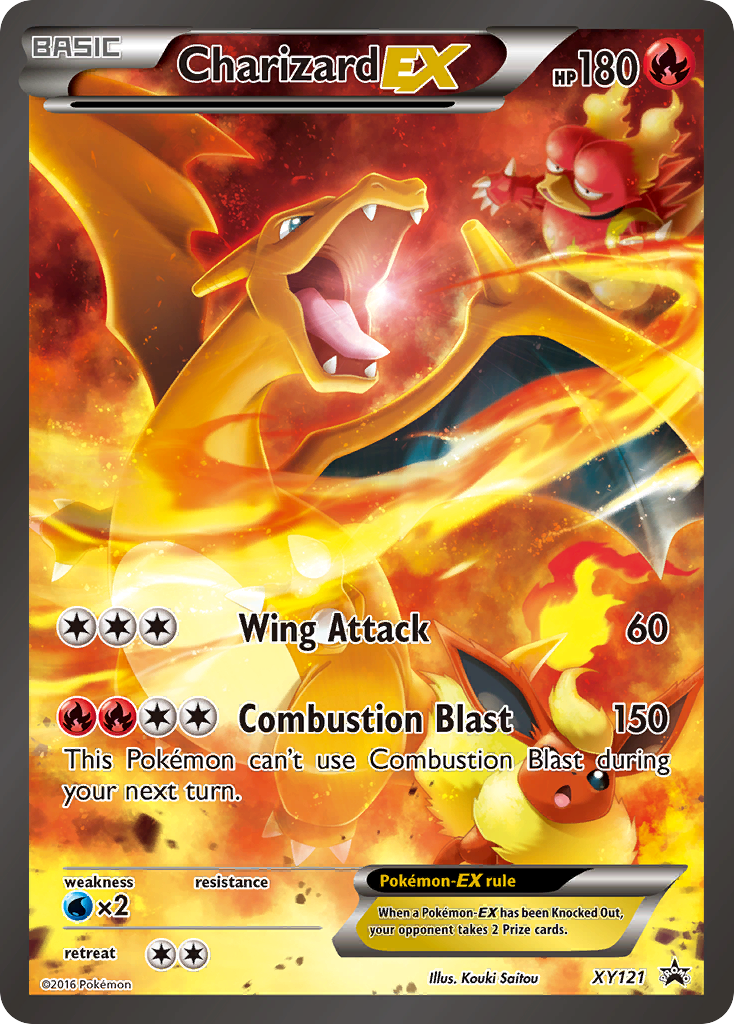 CHARIZARD EX - XY121 - LIGHTLY PLAYED