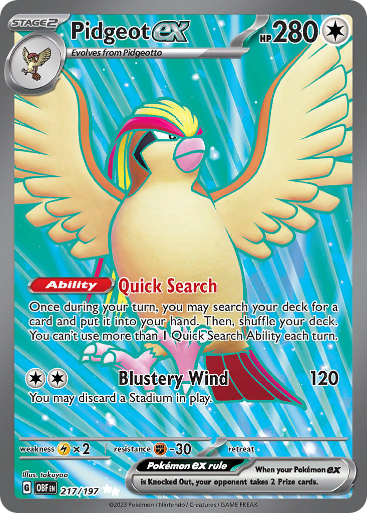PIDGEOT EX - 217/197 - OBSIDIAN FLAMES