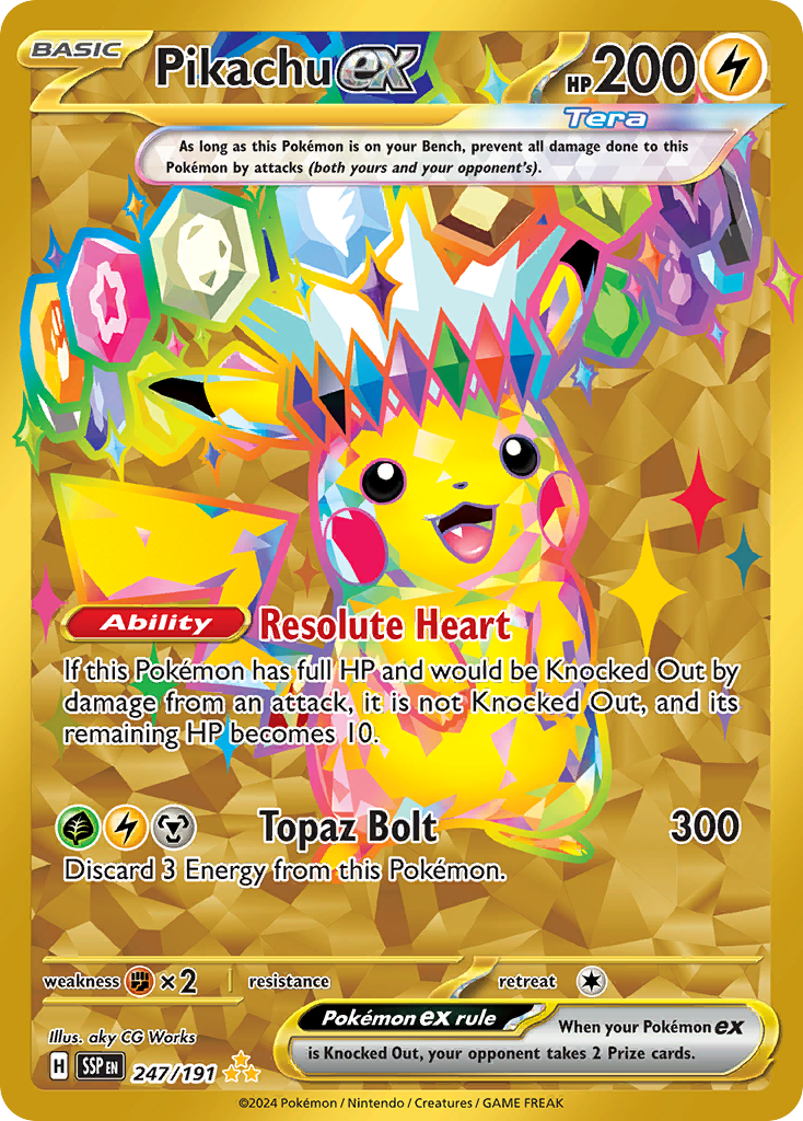 PIKACHU EX - 247/191 - SURGING SPARKS