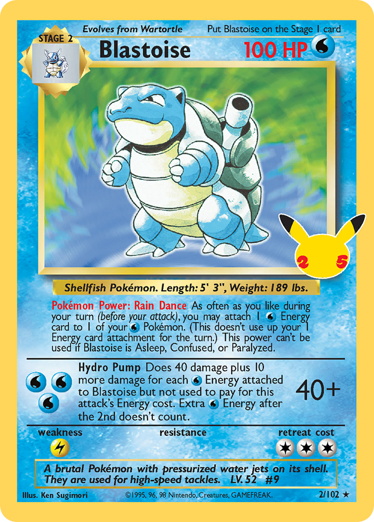 BLASTOISE - 2/102 - CELEBRATIONS
