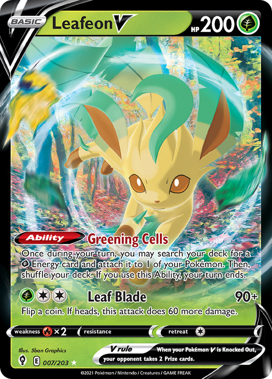 LEAFEON V - 007/203 - ULTRA RARE