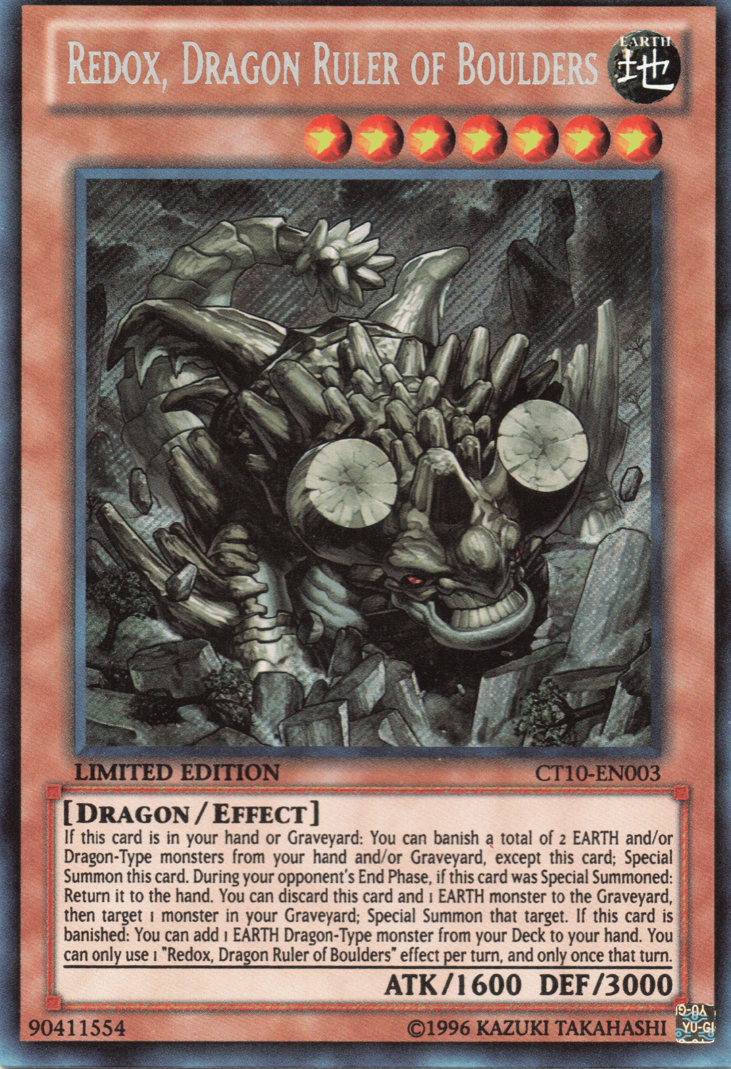 REDOX, DRAGON RULER OF BOULDERS - CT10-EN003 - SECRET RARE