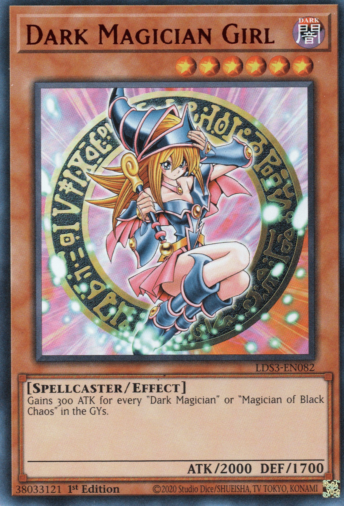 DARK MAGICIAN GIRL (RED) - LDS3-EN082 - ULTRA RARE - 1ST EDITION