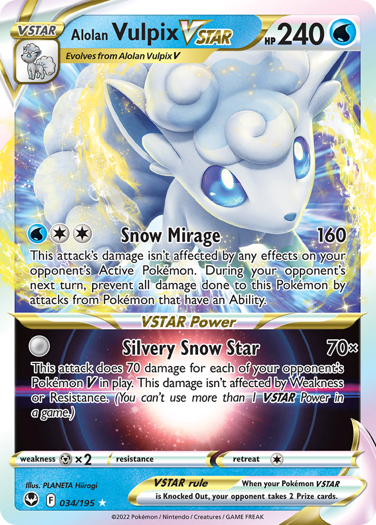 ALOLAN VULPIX VSTAR - 034/195 - ULTRA RARE