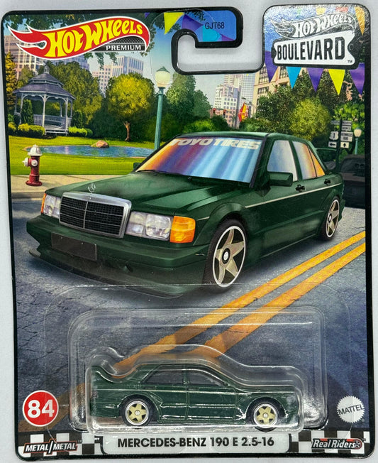 HOT WHEELS 2023 PREMIUM - HOT WHEELS BOULEVARD - MERCEDES-BENZ 190 E 2.5-16 - METAL/METAL - REAL RIDERS