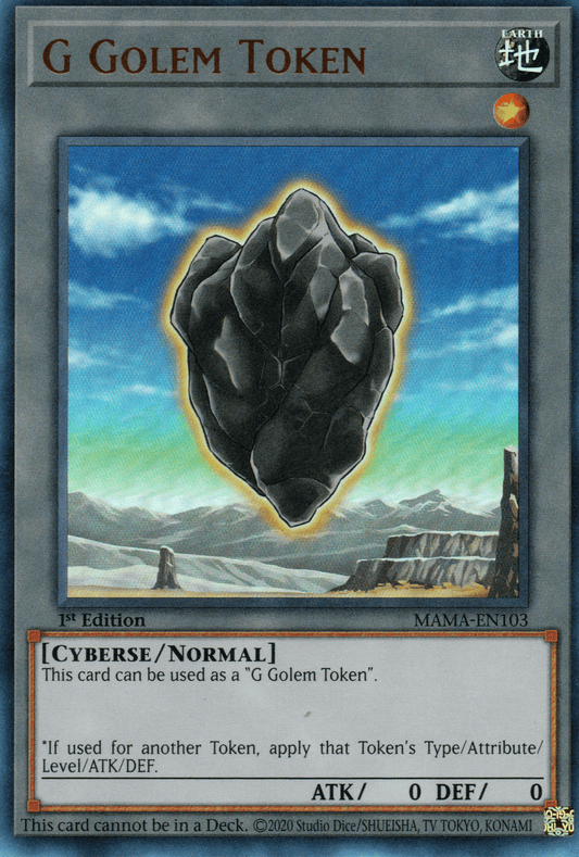 G GOLEM TOKEN - MAMA-EN103 - ULTRA RARE - 1ST EDITION