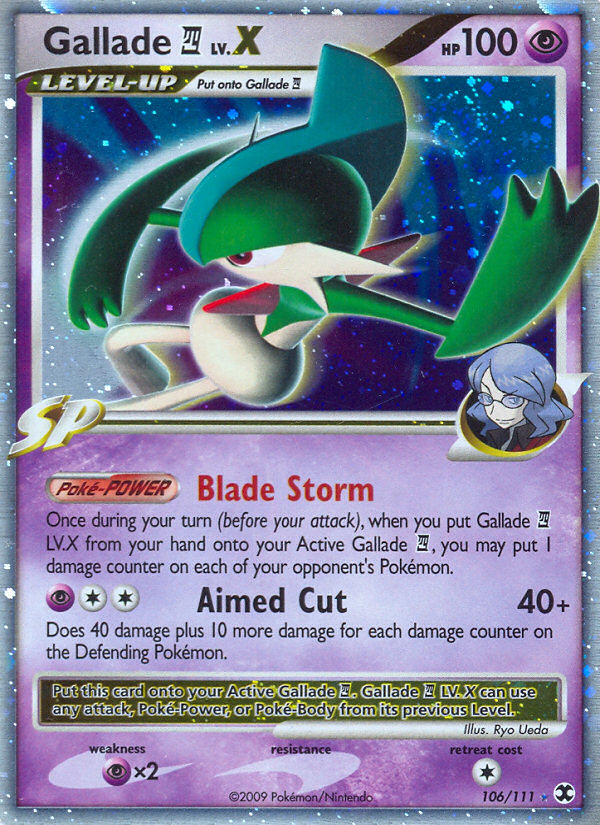 GALLADE E4 LV.X - 106/111 - RISING RIVALS - MODERATELY PLAYED