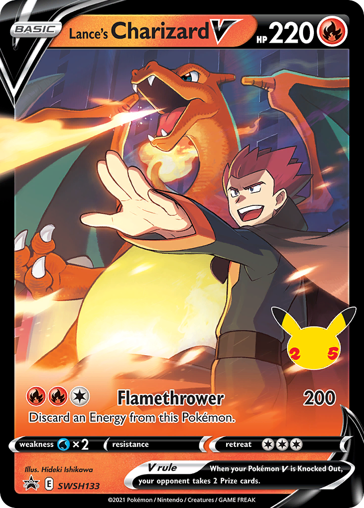 LANCE'S CHARIZARD V - SWSH133 - OVERSIZED PROMO