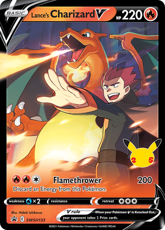 LANCE'S CHARIZARD V - SWSH133 - OVERSIZED PROMO