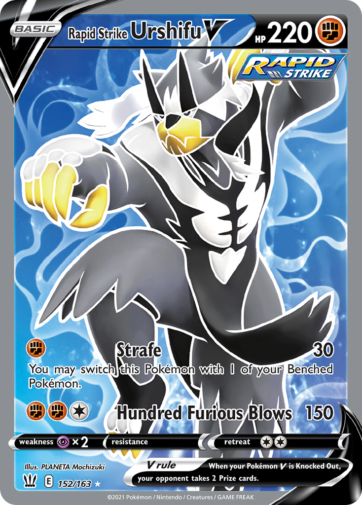 RAPID STRIKE URSHIFU V - 152/163 - FULL ART ULTRA RARE