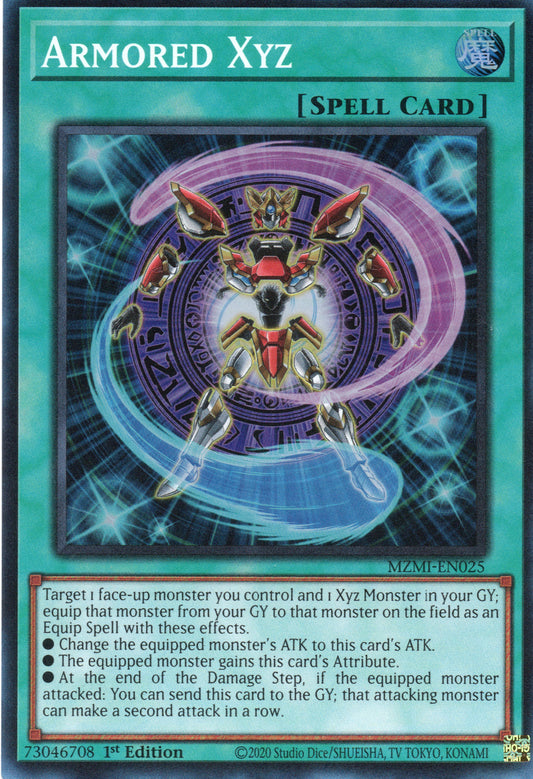 ARMORED XYZ - MZMI-EN025 - SUPER RARE - 1ST EDITION