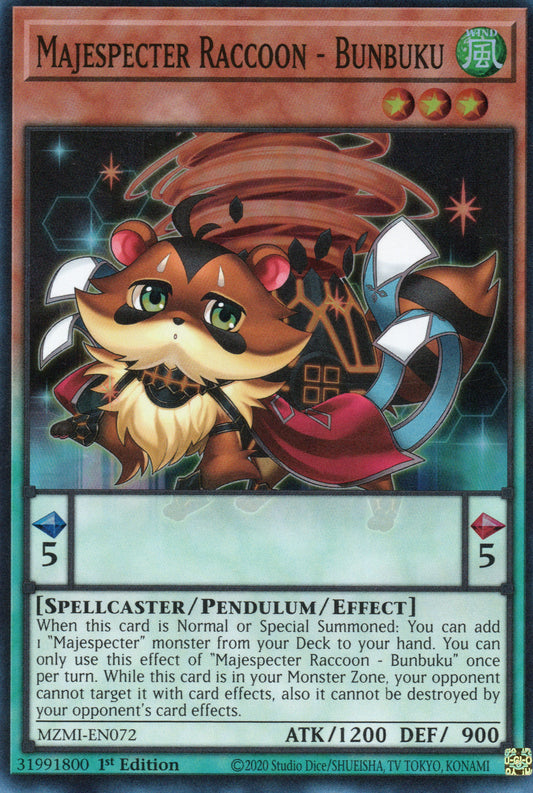 MAJESPECTER RACCON - BUNBUKU - MZMI-EN072 - SUPER RARE - 1ST EDITION