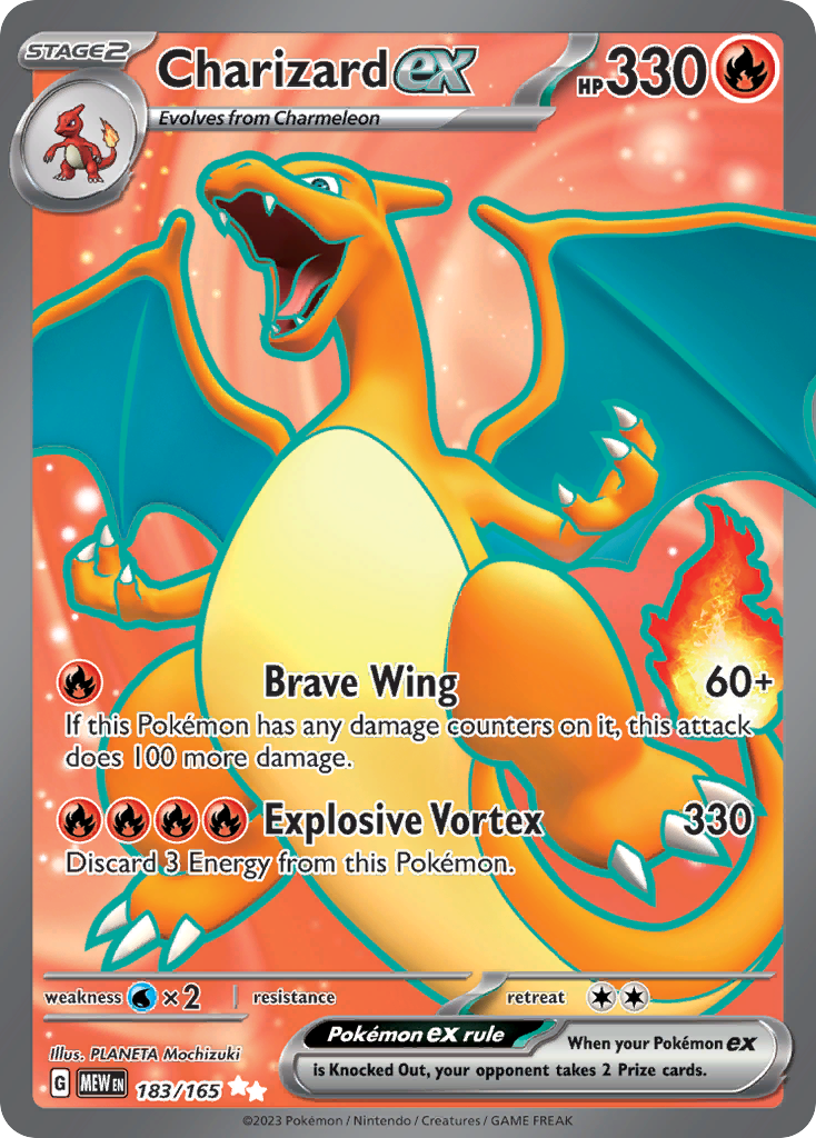 CHARIZARD EX - 183/165 - MEW 151