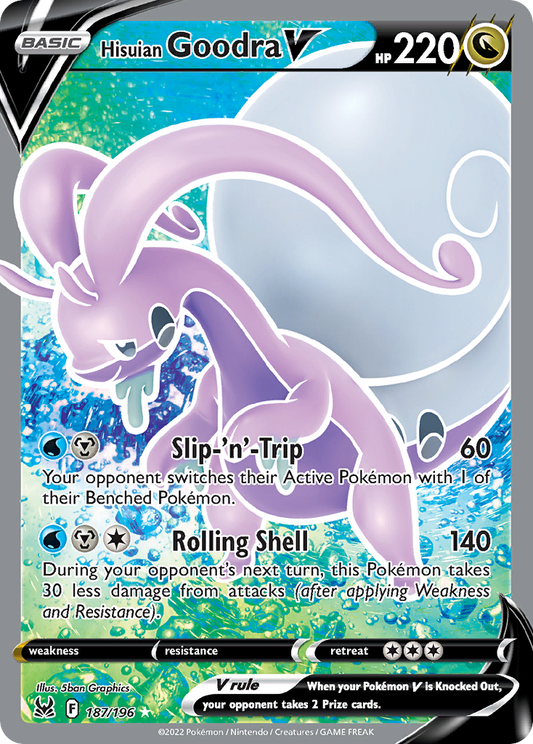 HISUIAN GOODRA V - 187/196 - FULL ART ULTRA RARE