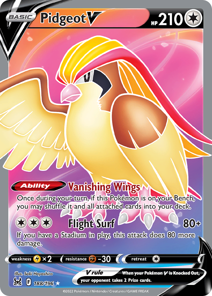 PIDGEOT V - 188/196 - LOST ORIGIN