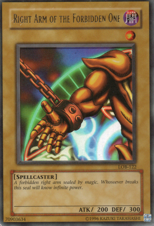 RIGHT ARM OF THE FORBIDDEN ONE - LOB-122 - ULTRA RARE UNLIMITED