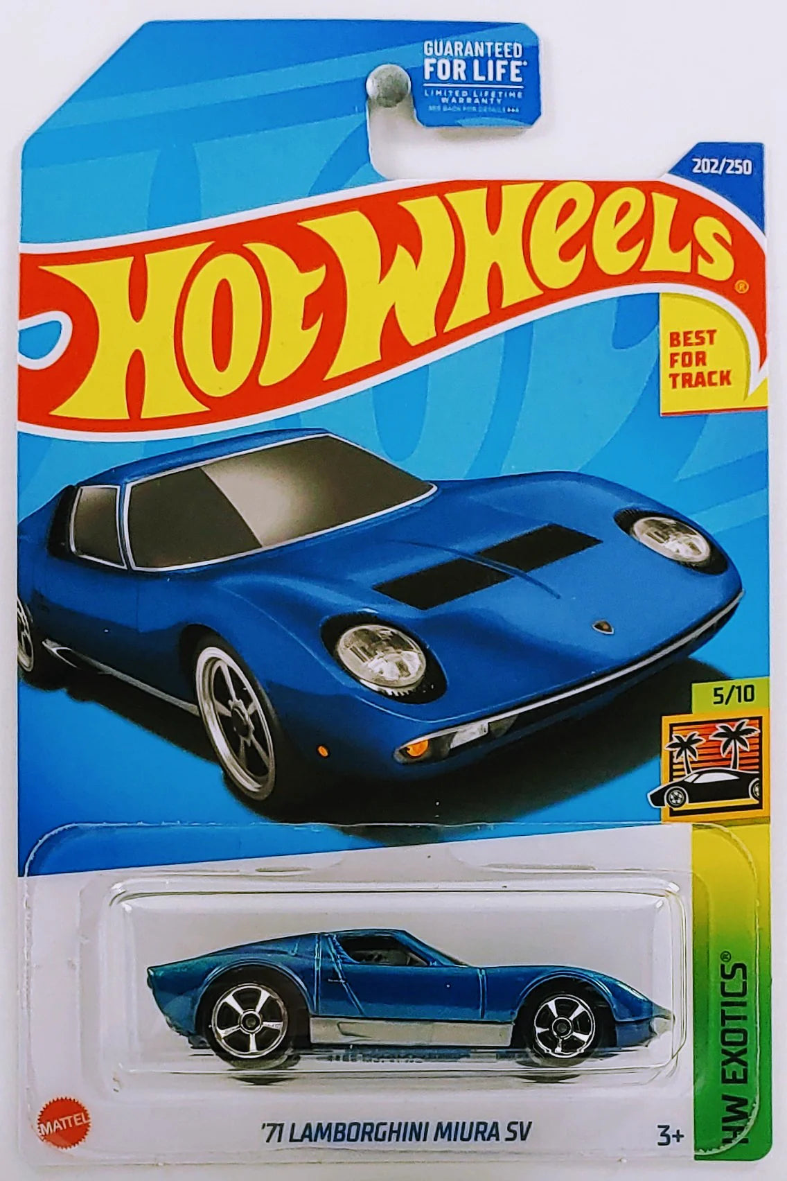 HOT WHEELS 2022 - 202/250 - HW EXOTICS 5/10 - '71 LAMBORGHINI MIURA SV - BLUE