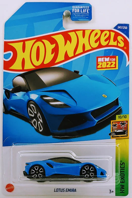 HOT WHEELS 2022 - 247/250 - HW EXOTICS 10/10 - NEW MODELS - LOTUS EMIRA - BLUE