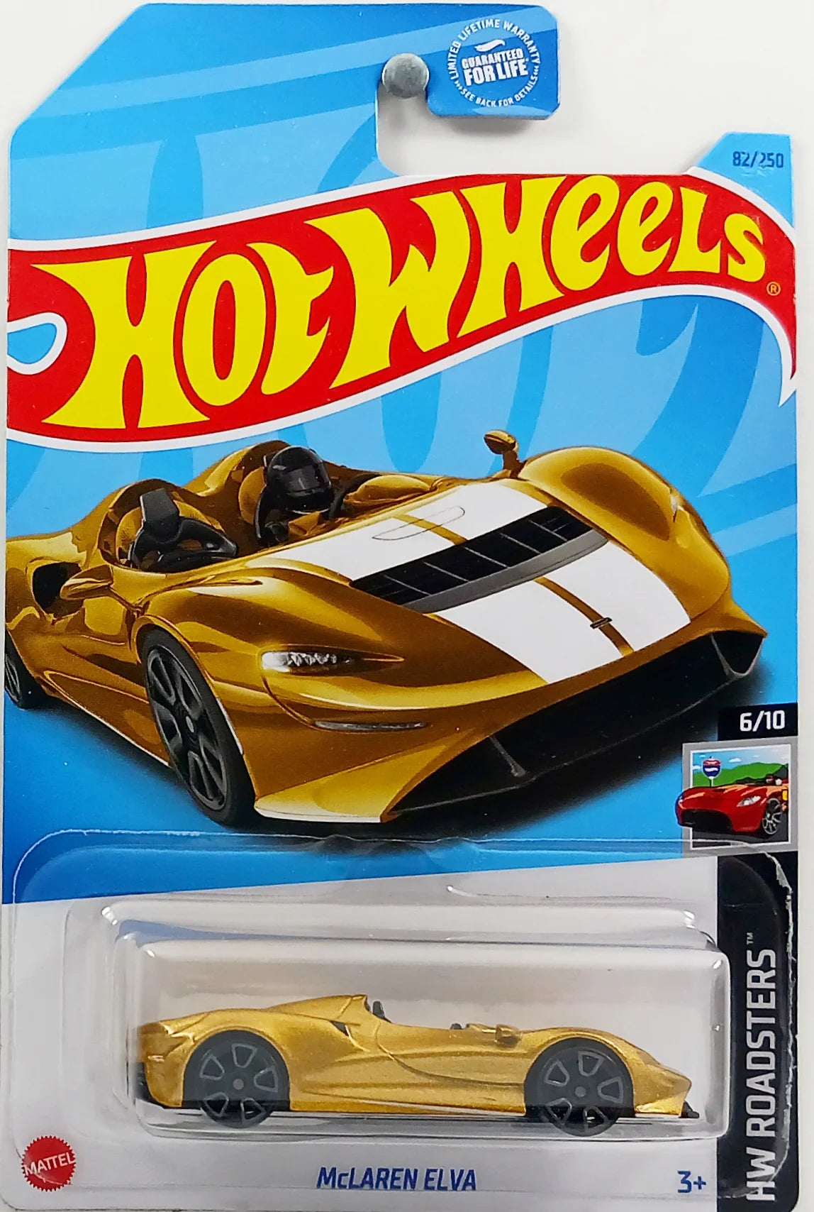 HOT WHEELS 2023 - 82/250 - HW ROADSTERS 6/10 - MCLAREN ELVA - GOLD