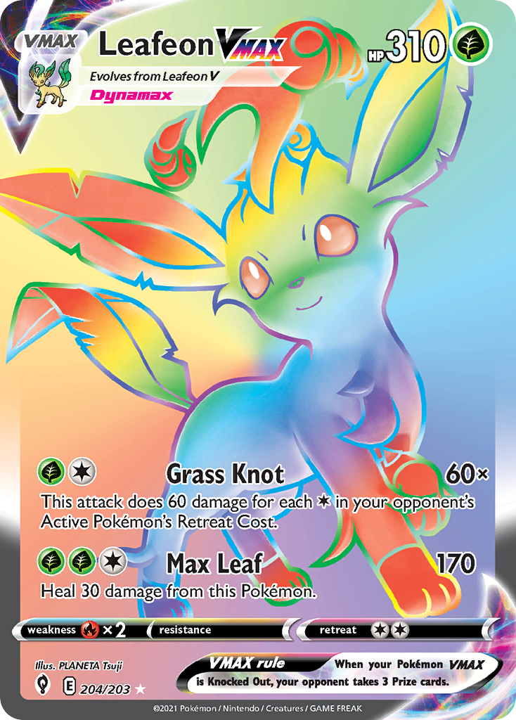 LEAFEON VMAX - 204/203 - EVOLVING SKIES