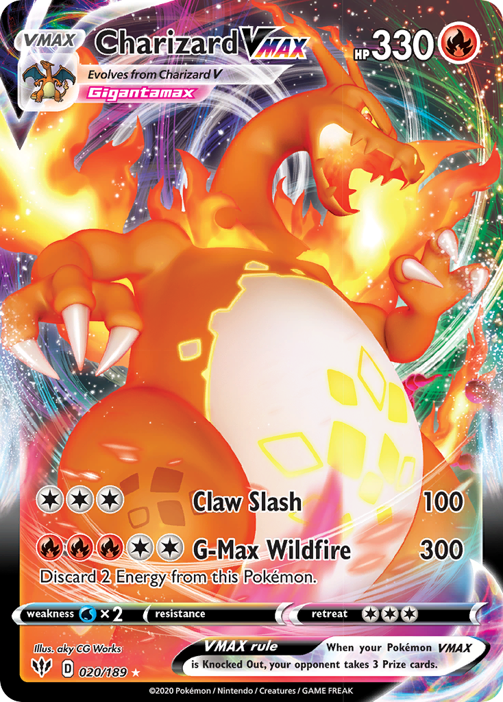 CHARIZARD VMAX - 020/189 - DARKNESS ABLAZE