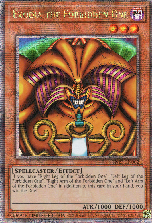 EXODIA THE FORBIDDEN ONE - TN23-EN002 - QUARTER CENTURY RARE - 1ST EDITION