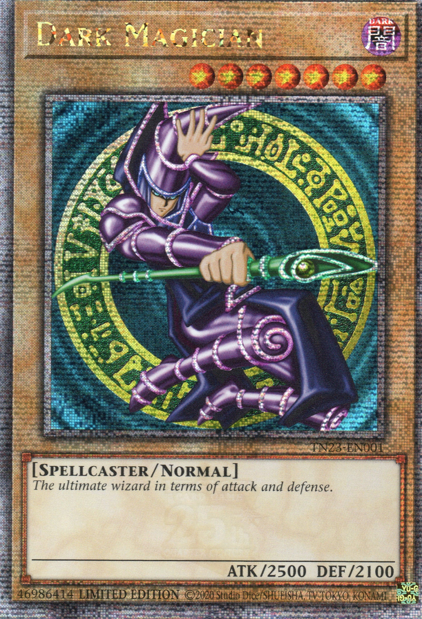 DARK MAGICIAN - TN23-EN001 - QUARTER CENTURY RARE - 1ST EDITION