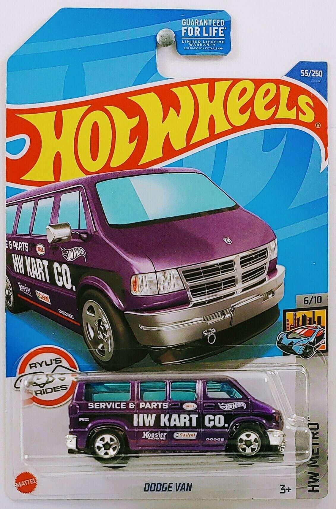 HOT WHEELS 2022 - 055/250 - HW METRO 6/10 - DODGE VAN - PURPLE