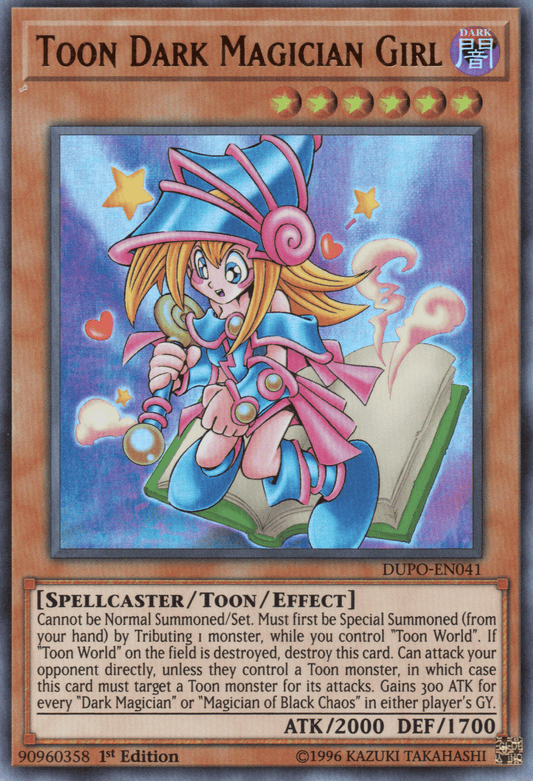 TOON DARK MAGICIAN GIRL - DUPO-EN041 - ULTRA RARE 1ST EDITION