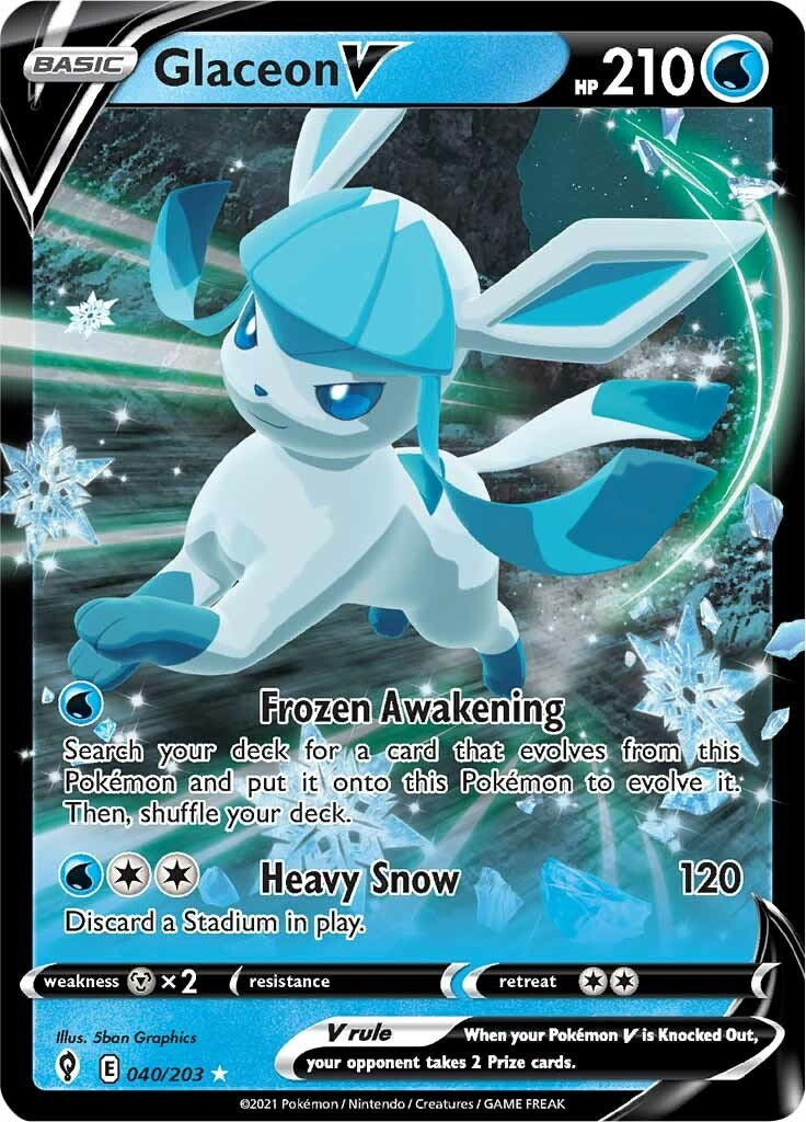 GLACEON V - 040/203 - ULTRA RARE