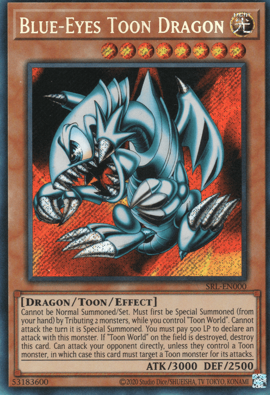 BLUE-EYES TOON DRAGON - SRL-EN000 SECRET RARE UNLIMITED