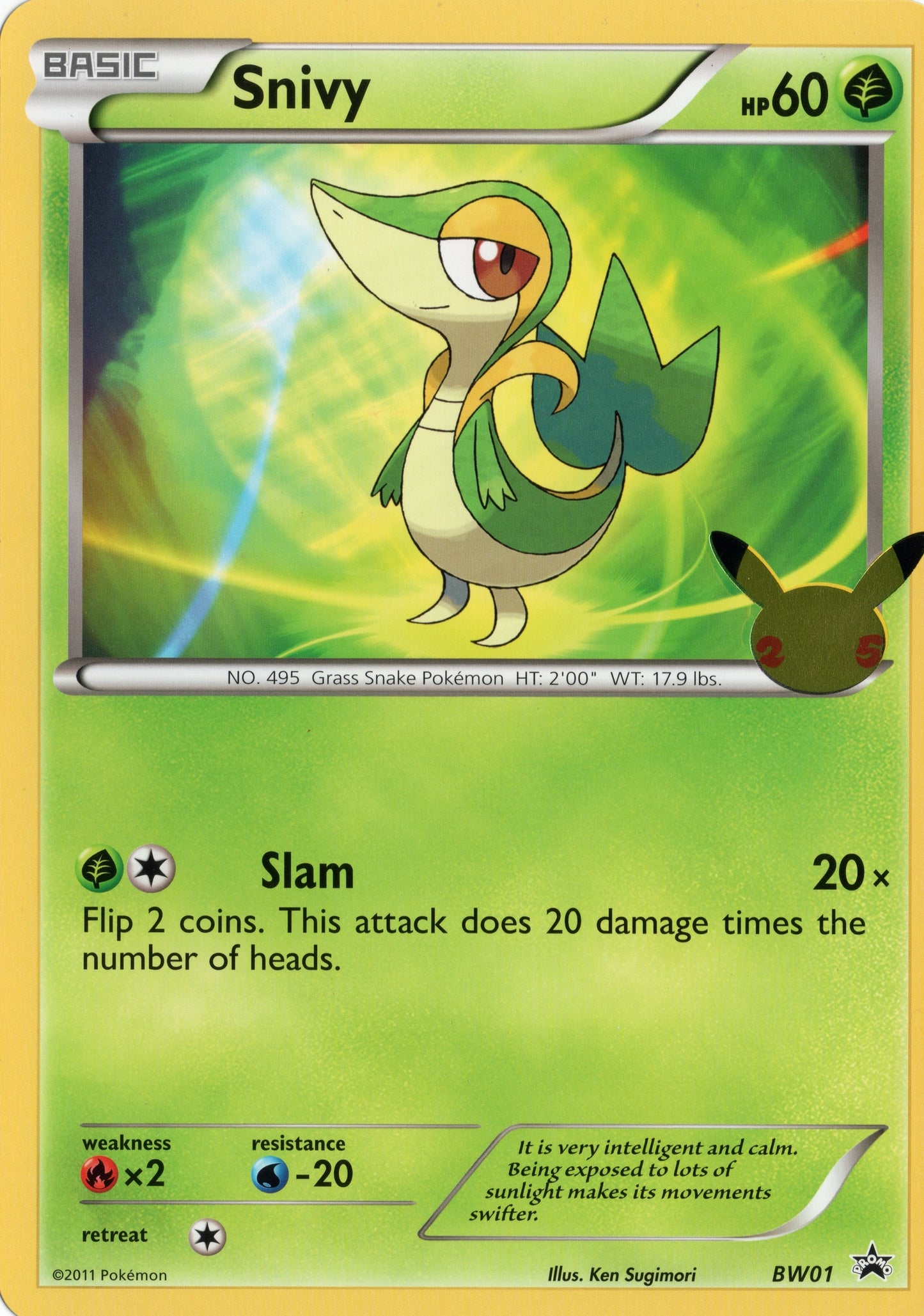 SNIVY - BW01 - 25TH ANNIVERSARY OVERSIZED PROMO