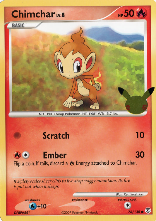 CHIMCHAR - 76/130 - 25TH ANNIVERSARY OVERSIZED PROMO