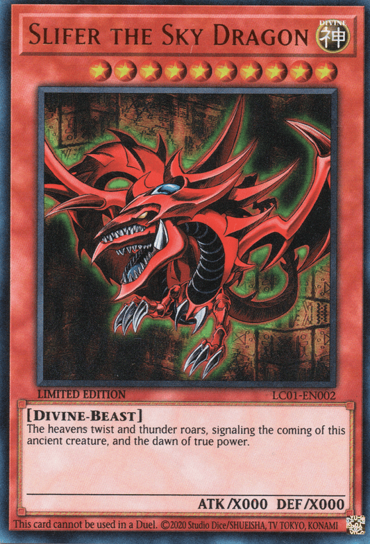 SLIFER THE SKY DRAGON - LC01-EN002 - ULTRA RARE LIMITED EDITION