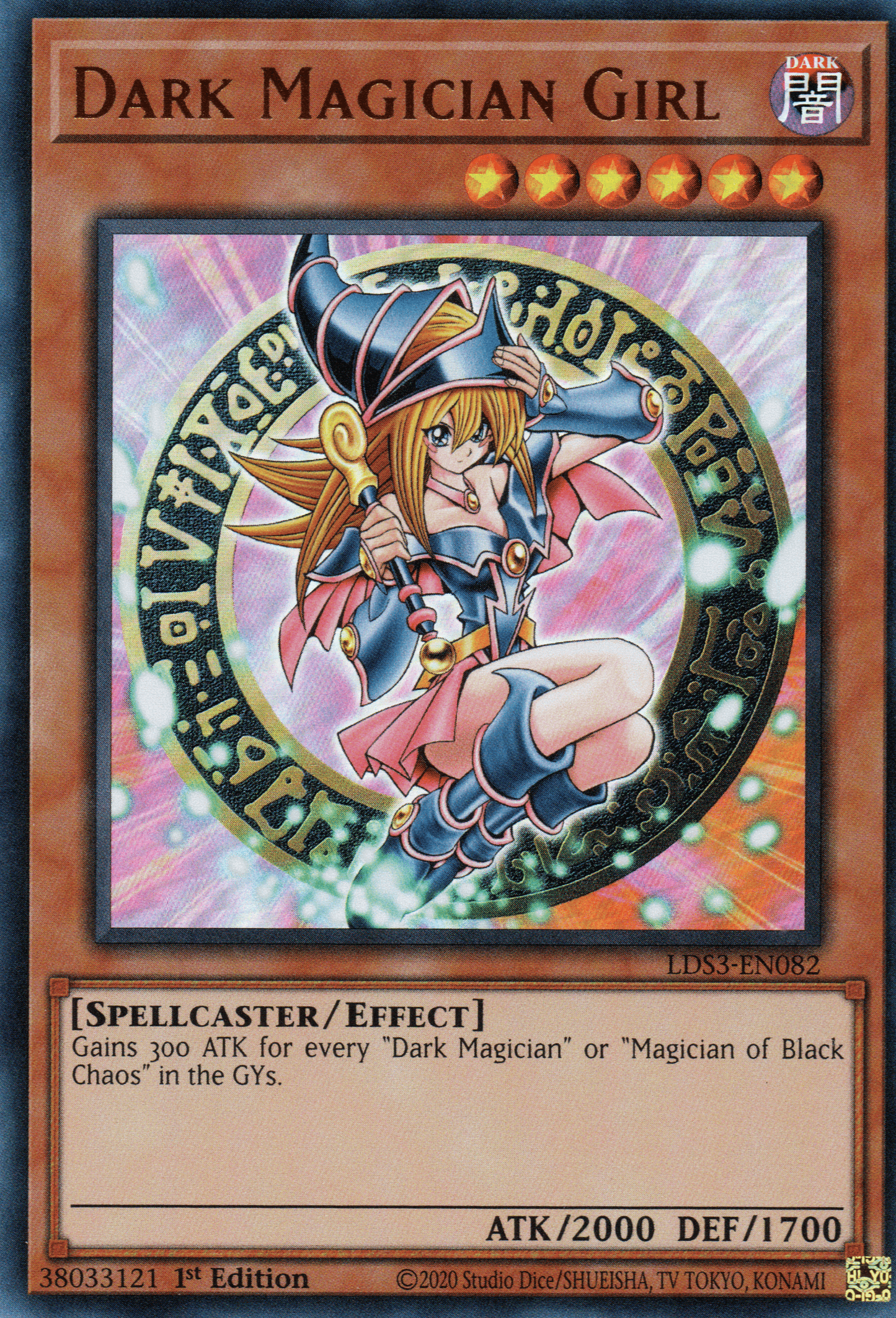 DARK MAGICIAN GIRL - LDS3-EN082 - ULTRA RARE 1ST EDITION