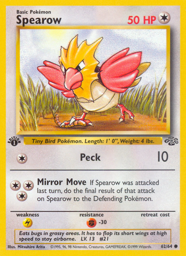 SPEAROW - 62/64 - COMMON 1ST EDITION