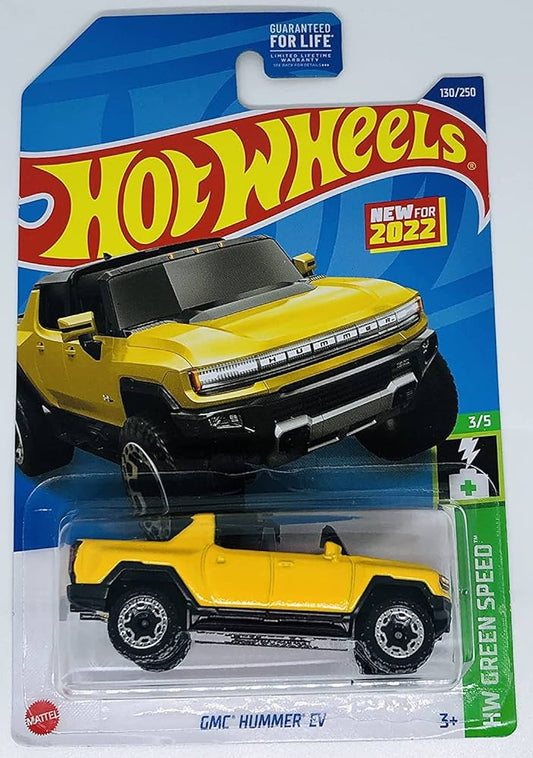 HOT WHEELS 2022 - 130/250 - HW GREEN SPEED 3/5 - NEW MODELS - GMC HUMMER EV - YELLOW